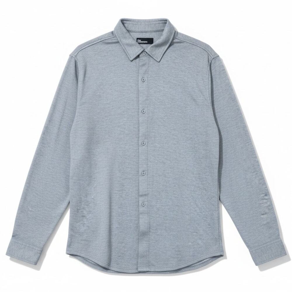 The Commons Men's XXL Green Button Down Poly Linen Blend Casual Shirt Summer